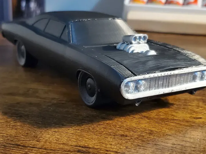 Miniatura impressa em 3D do Dodge Charger 1970